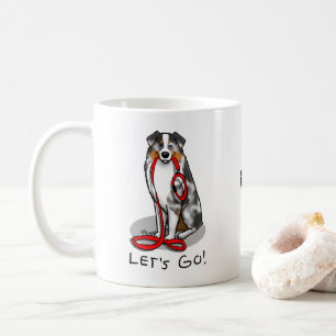 Mug Allons-y ! Berger australien (bleu merle tan/w 1)