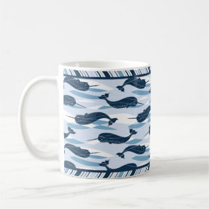 Mug Allover étroit doux Imprimer bleu marine