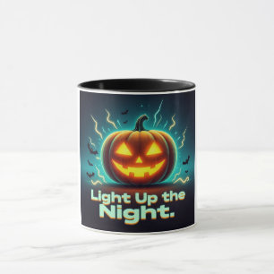 Mug Allumez la boue de Citrouille d'Halloween de nuit