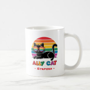 Mug Ally Cat - Chat noir avec lunettes de soleil arc-e