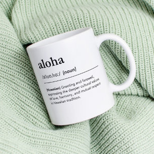 Mug Aloha définition, dictionnaire de voeux hawaïen