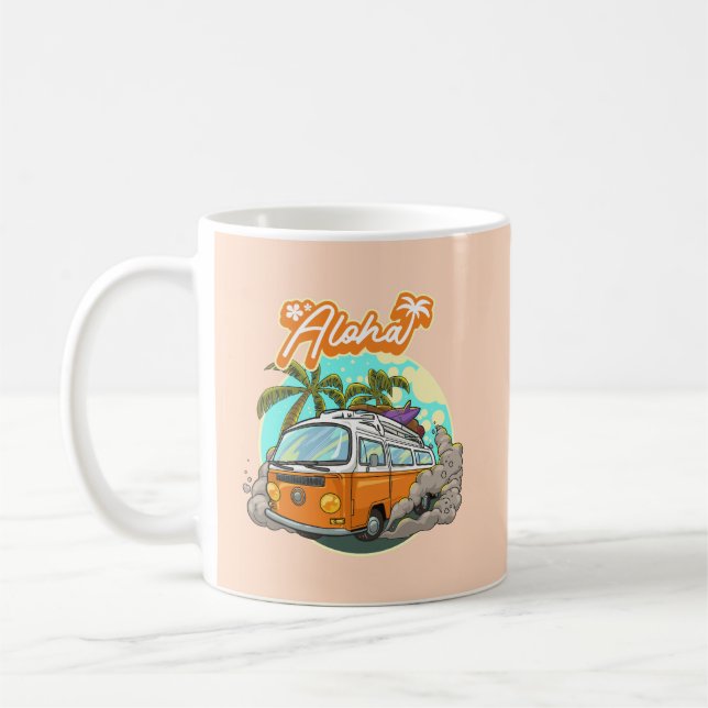 Mug Aloha Retro Surf Van (Gauche)