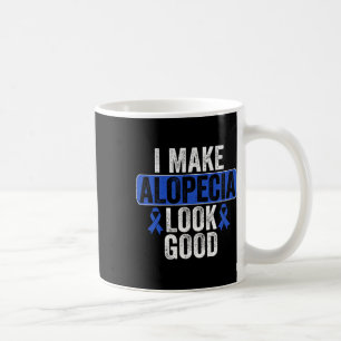 Mug Alopecia Look Bonne perte de cheveux bleu Ribbon S