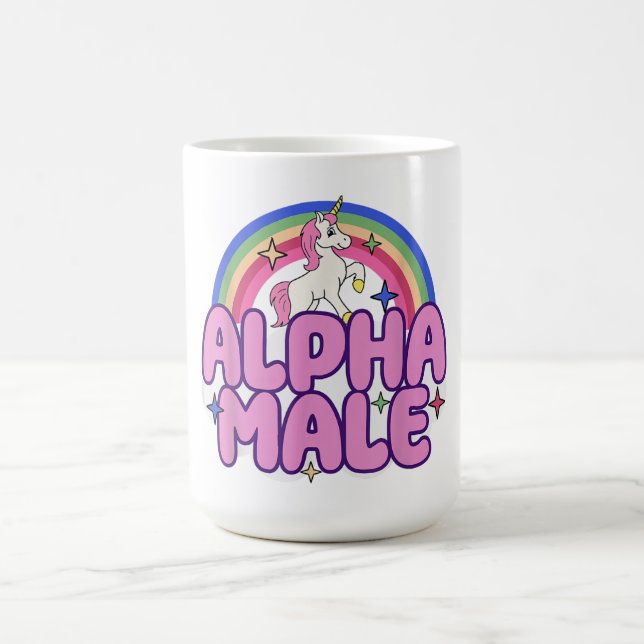 Mug Alpha Homme Unicorne Funny Sarcastique Ironique bi (Centre)