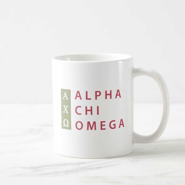 Mug Alpha logo empilé par | d'Omega de Chi (Droite)