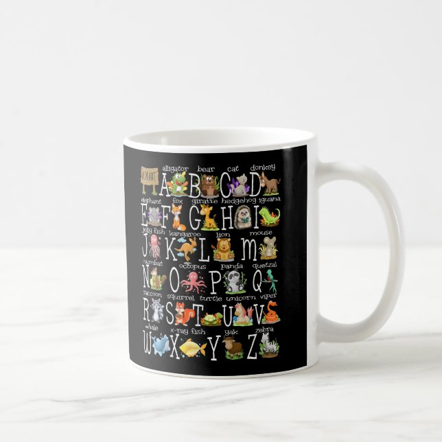 Mug Alphabet Animaux Retour à l'école maternelle (Droite)