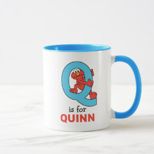Mug Alphabet d'Elmo Q Bleu