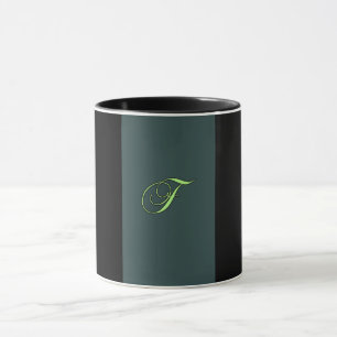 MUG ALPHABET INITIAL F MONOGRAM