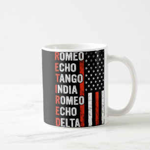 Mug Alphabet phonétique Armée de retraite des anciens
