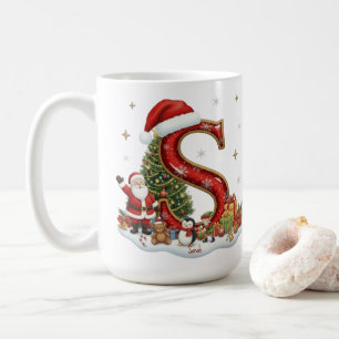 Mug Alphabet S de Noël Père Noël Lutin Manchot