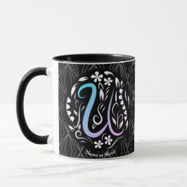 Mug Alphabet U Monogramme photo manuscrite