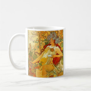 Mug Alphonse Mucha Art Nouveau Automne