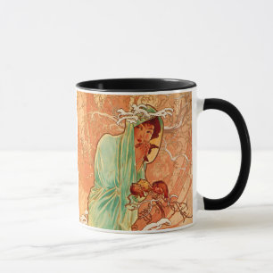 Mug Alphonse Mucha Art Nouveau Hiver