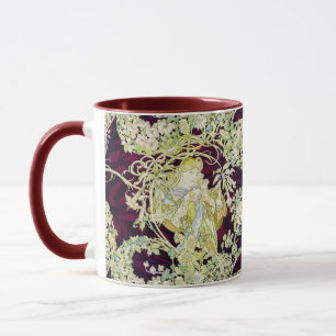Mug Alphonse Mucha Femme au marguerite Art nouveau Art