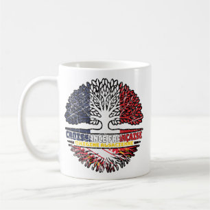 Mug Alsace Alsacien France Drapeau des racines d'arbre