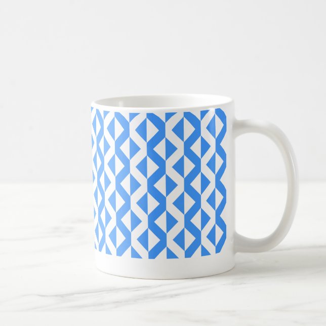 Mug Alternate ZigZags - Bleu bébé et blanc (Droite)