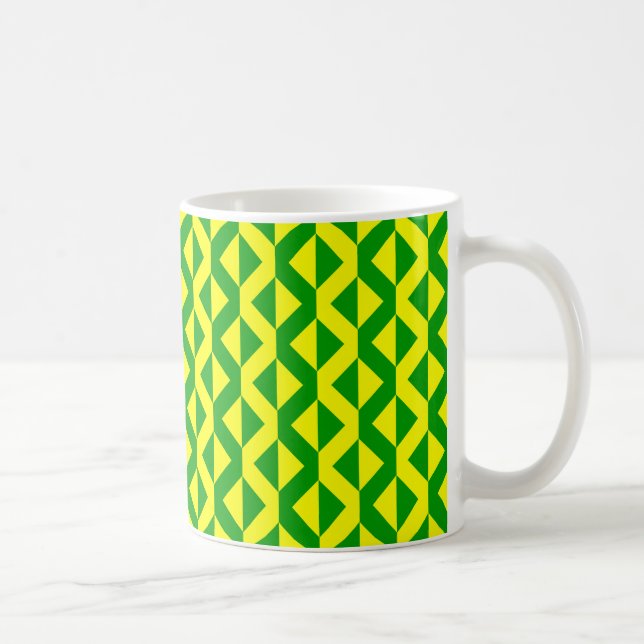 Mug Alternate ZigZags - Jaune et vert herbe (Droite)
