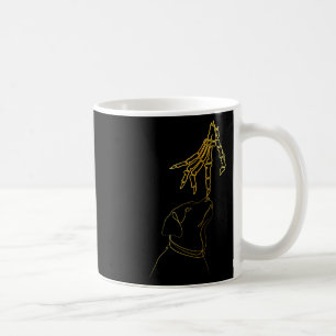 Mug Amant de Chien Noir Squelette Main Drôle Halloween