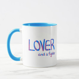 Mug Amant et combattant en bleu et rose
