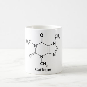 Mug Amants de café de chimie de molécule de caféine