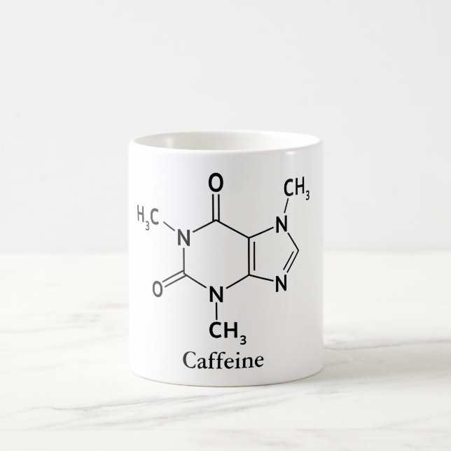 Mug Amants de café de chimie de molécule de caféine (Centre)