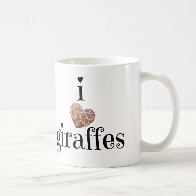 Mug Amants de girafe seulement ! girafes du coeur i (Droite)