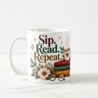 Mug Amateur de livres Sip Read Repeat