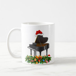 Mug Amateur de musique de piano Cadeau de Noël Chapeau
