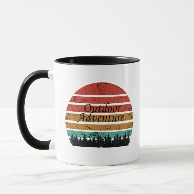 Mug Amateur de randonnée d'aventure en plein air (Gauche)