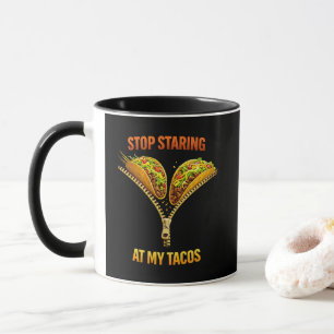 Mug Amateur de tacos drôle arrêtez de regarder