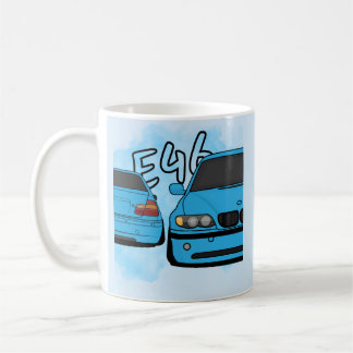 Mug Amateur de voiture de sport européenne bleue dessi