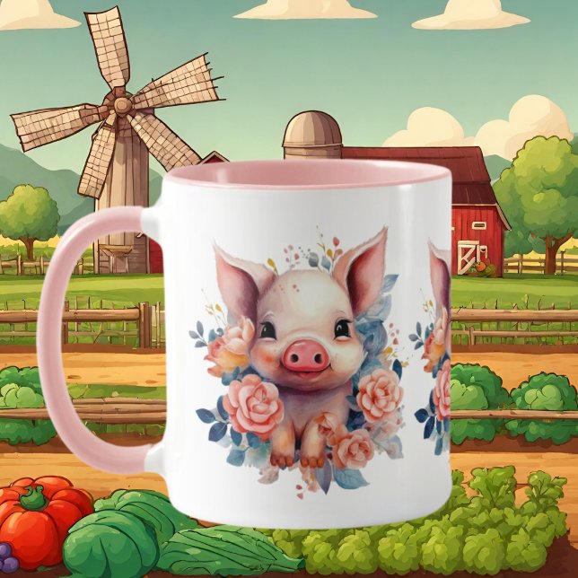 Mug Amateurs de cochons de la campagne mignonne (Créateur téléchargé)