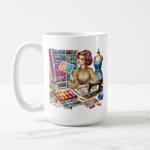Mug Amateurs de couture mignonne ajouter monogramme