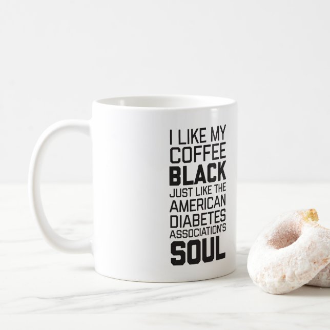 Mug Âme du café noir d'humanité d'Agains de (Avec donut)