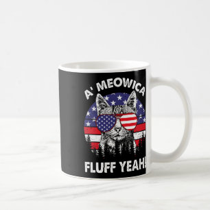 Mug A'meowica Fluff Ouais Patriotique Américain 4 Juil