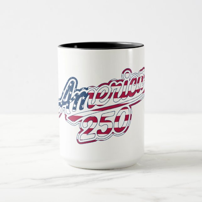 Mug America 250 Flag Script Semiquincentennial Design (Centre)