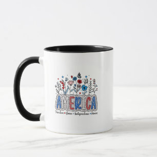 Mug America Freedom Brave indépendance Power 4 juillet