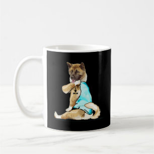 Mug American-Akita Chien I Love Maman Tattoo American-