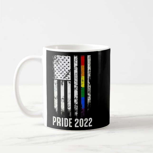 Mug American Flag Rainbow Usa Gay Lgbtq Lgbt Pride Mon (Gauche)