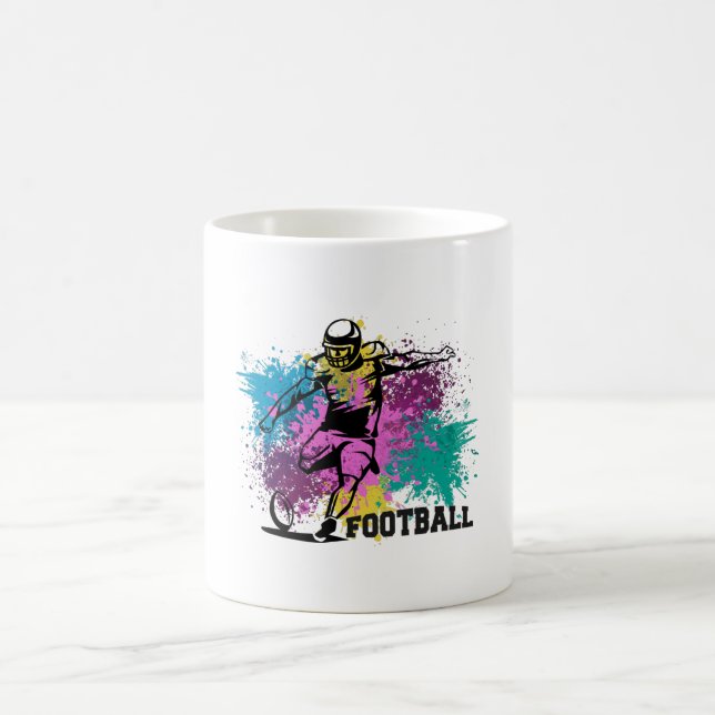 Mug American Football Grungy Couleurs Splashes (Centre)