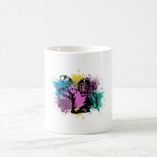 Mug American Football Grungy Couleurs Splashes