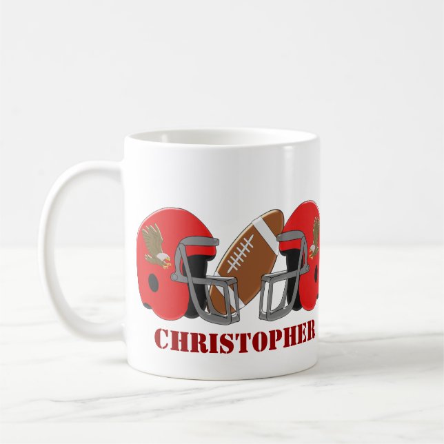 Mug American Football Juste Ajouter Un Nom (Gauche)