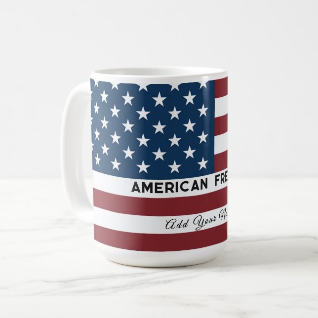 Mug American Freedom Personalized Name (Devant gauche)