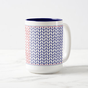 Mug AMERICAN KNIT Tall Navy Deux Tons