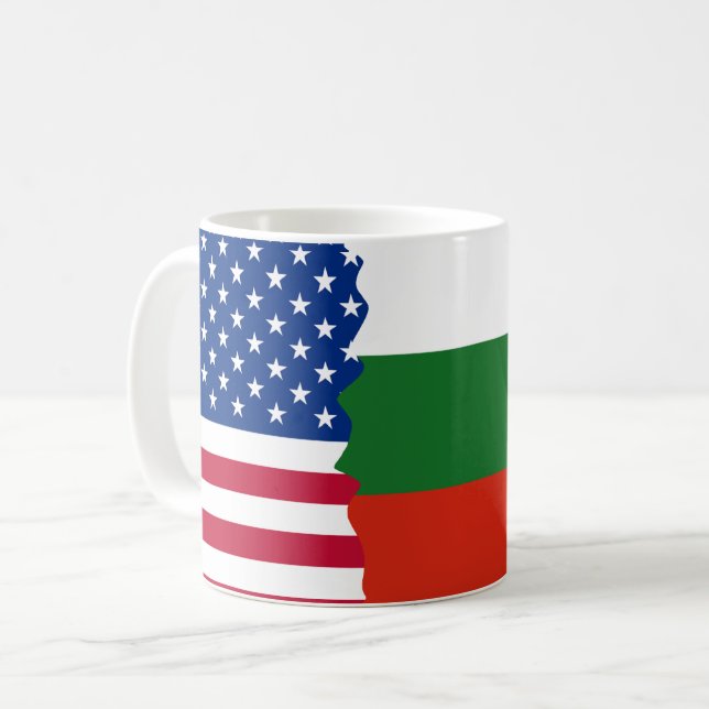 Mug American/USA et drapeau bulgare (Devant gauche)