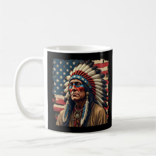 Mug Amérindien Chef Patriotique Américain