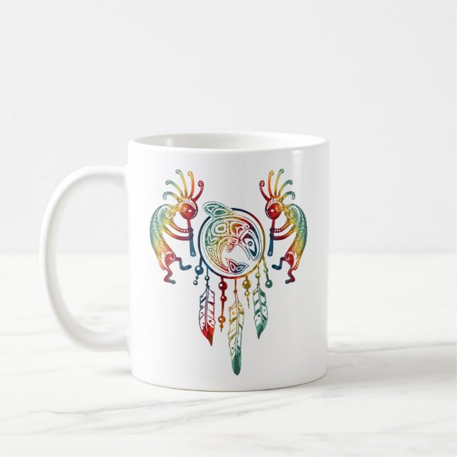 Mug Amérindien Kokopelli Whale Dreamcatcher 1 (Gauche)