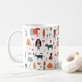 Mug Amérindiens de la tribu des Arts Ethniques enfants
