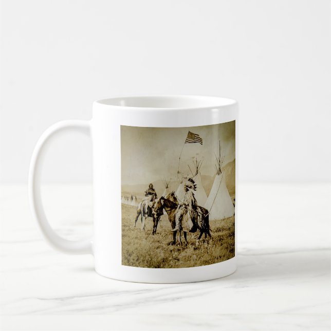 Mug Amérindiens Flathead Vintages guerriers amérindien (Gauche)