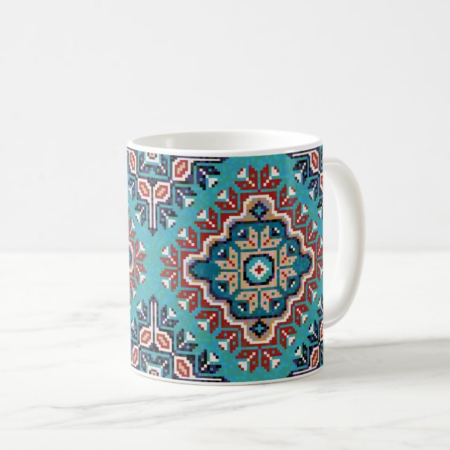 Mug Amérindiens Navajo Mosaic Motif (Devant droit)